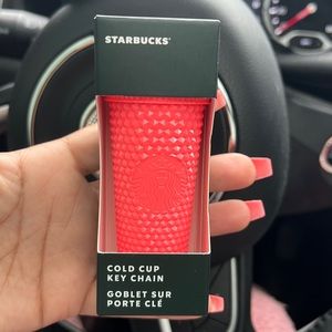 Starbucks Studded Keychain Dragon Fruit